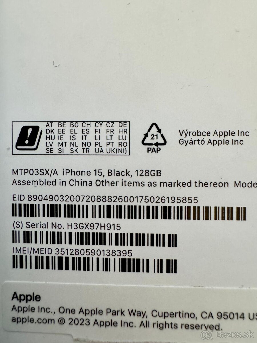 iPhone 15, 128GB Black - TOP stav - 13