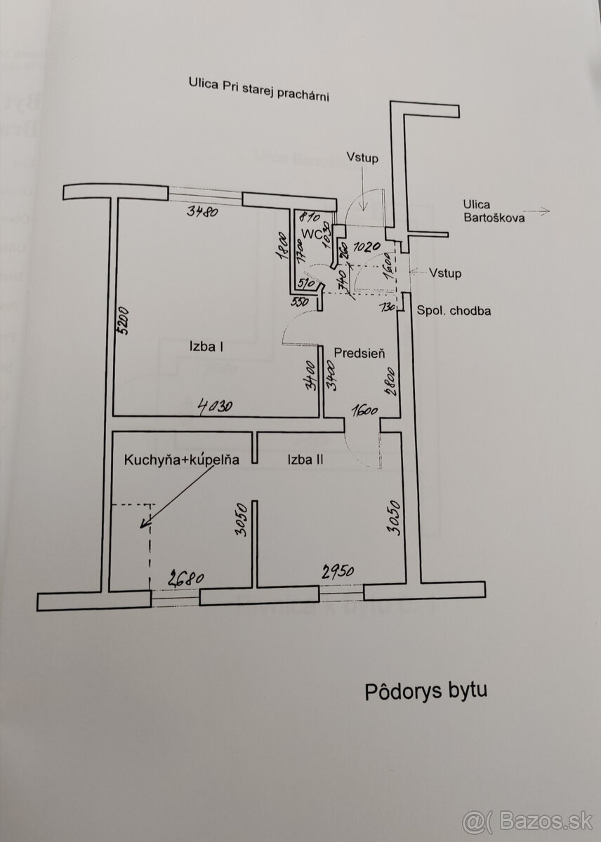 Predám 1 ½ izbový tehlový byt. - 13