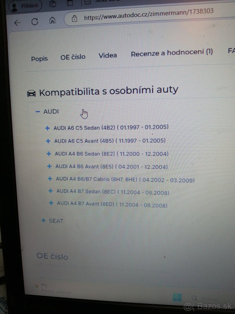 Škoda, AUDI, VW Přední brzdové kotouče Zimmrmann Honda - 13