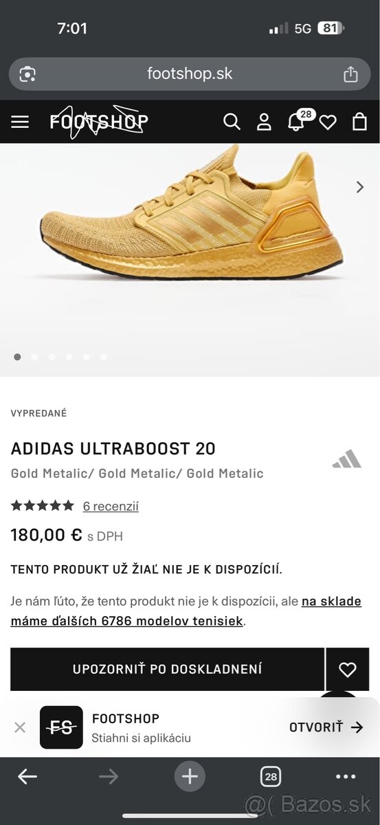 Adidas Performance UltraBOOST 20 Gold Metalic,pánske tenisky - 13