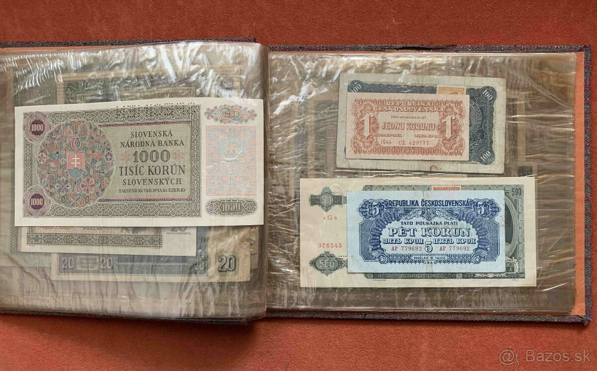 Album starých bankoviek Československa od roku 1919 – 1961 - 13