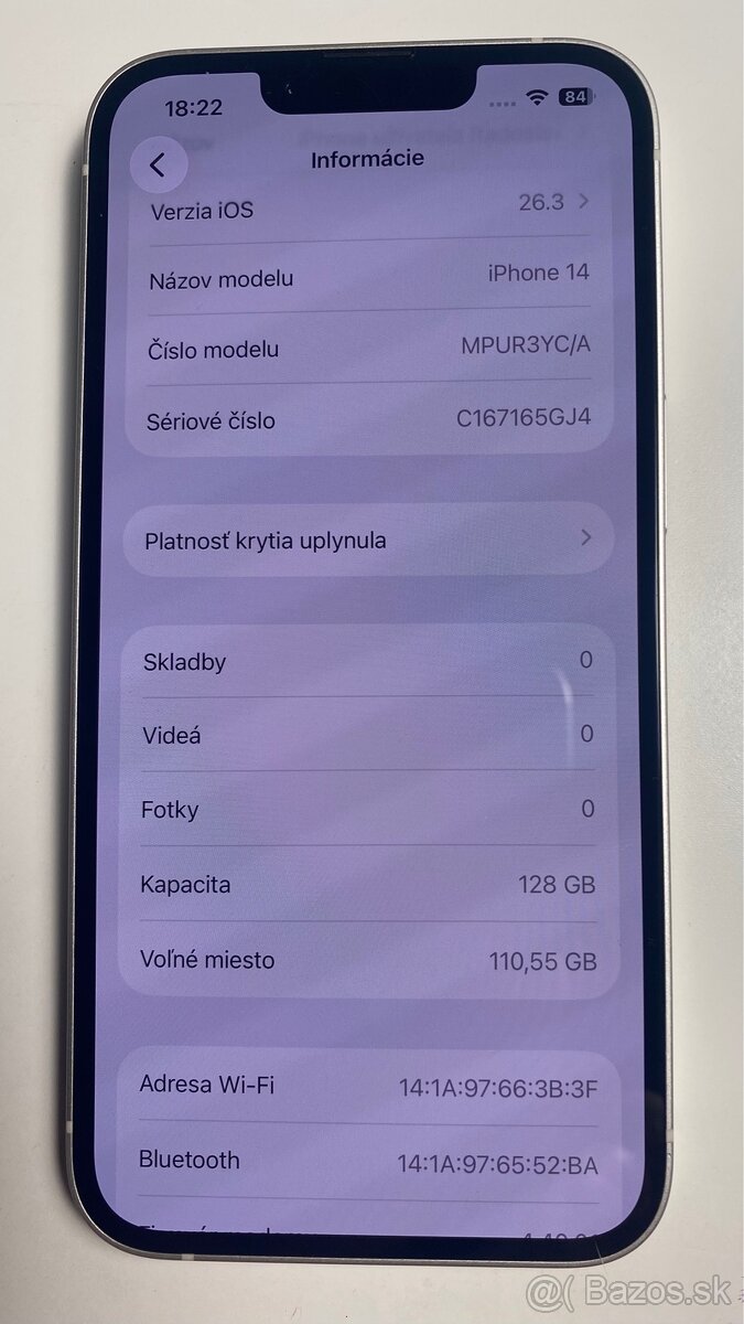 iPhone 14, batéria 85% - 13