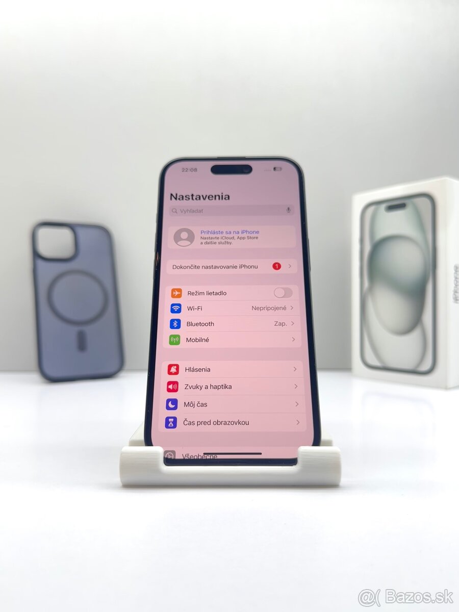 iPhone 15 BLACK 128GB TOP STAV AKO NOVÝ ORIGINÁL - 13