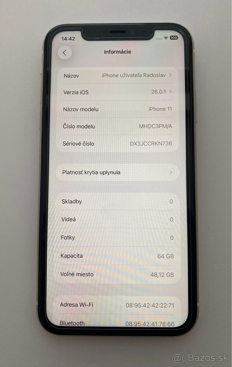 iPhone 11 White, batéria 87% - 13