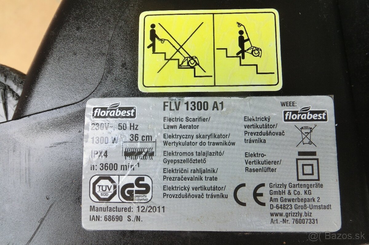Vertikutátory Florabest . - 13