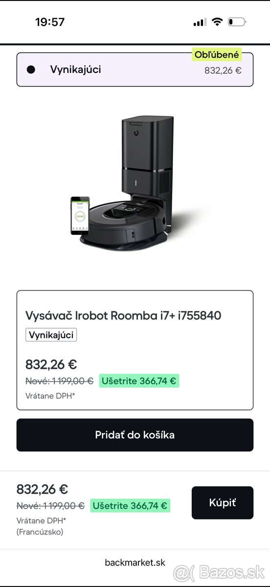 Robotický vysávač urobiť roomba i7 - 13