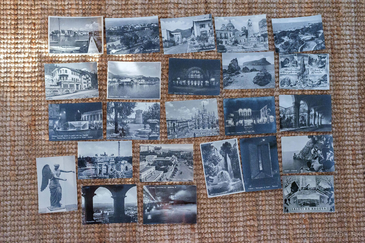 Sada 240 historických talianskych čiernobielych pohľadníc - 13