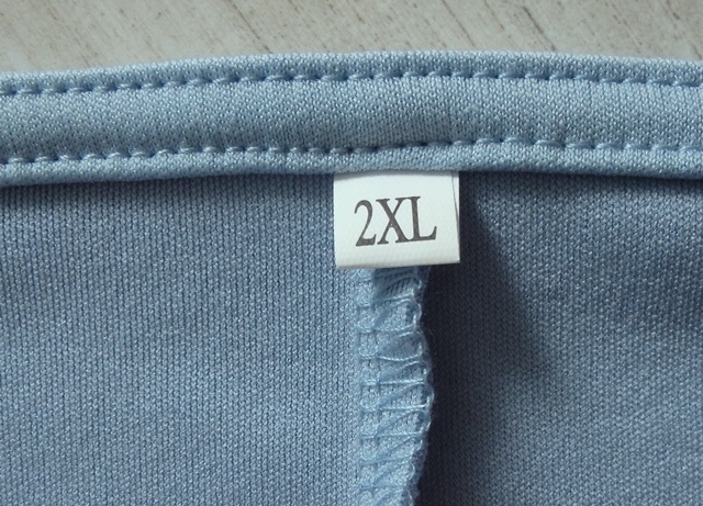 Šedo modré elastické šaty, 2XL/48 - 13