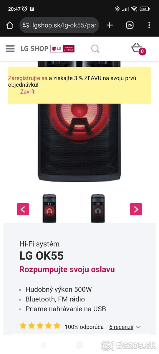 Párty reproduktor LG OK55 - 13