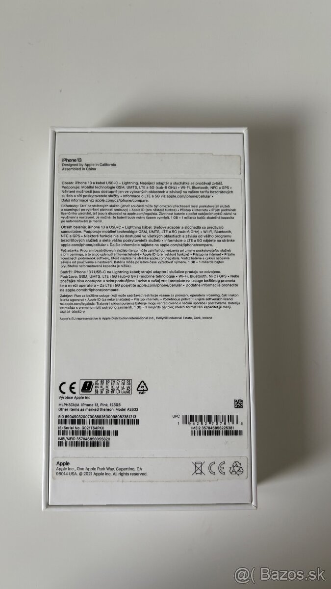 Apple iPhone13 128 gb pink - - 13