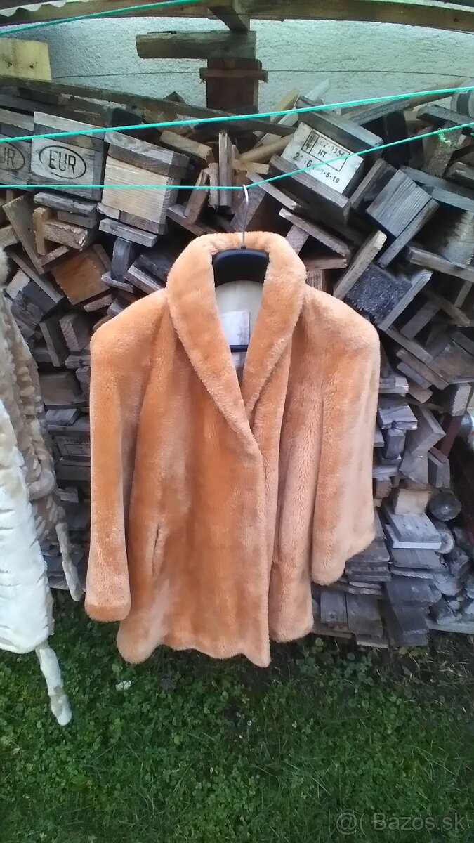 Predám oranžový kožuch,a iné krásne kožuchy,roláky S,M,vest - 13