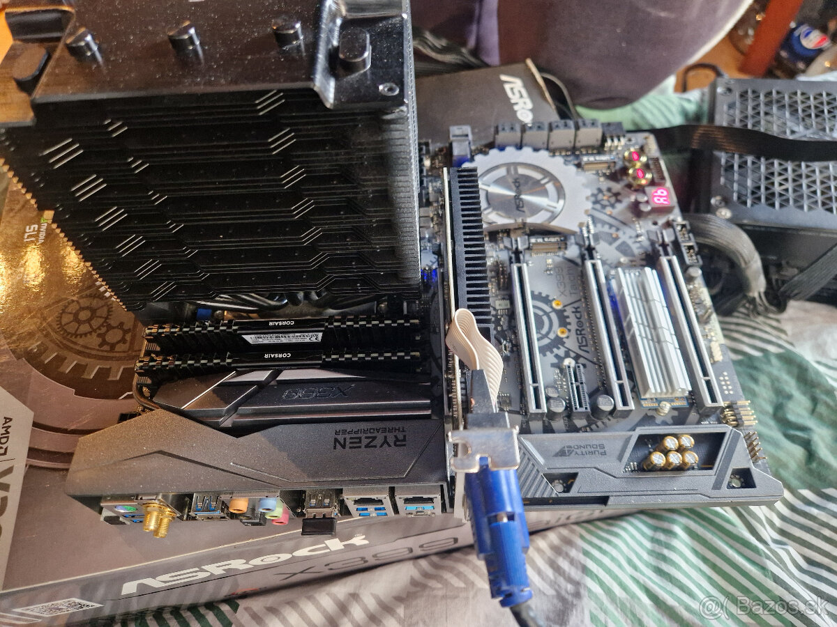 Doska x399 CPU Threadripper 1950 SSD 2TB RAM 64GB - 13