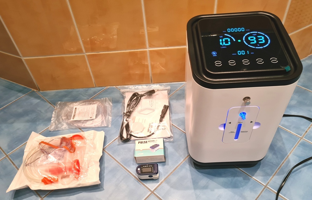 Predám kyslíkov prístroj koncentrátor+pulzný oxymeter - - 13