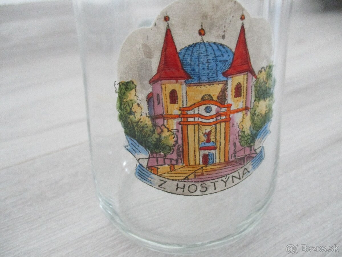 sadu troch starožitných sklenených pohárov - 13