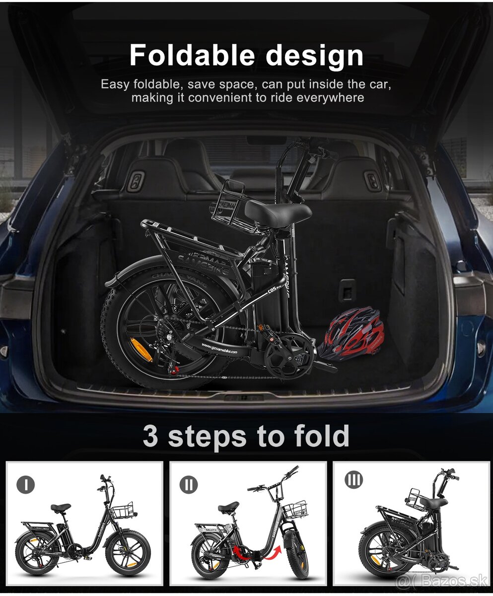 Elektrický bicykel Samebike CO5 PRO - 13