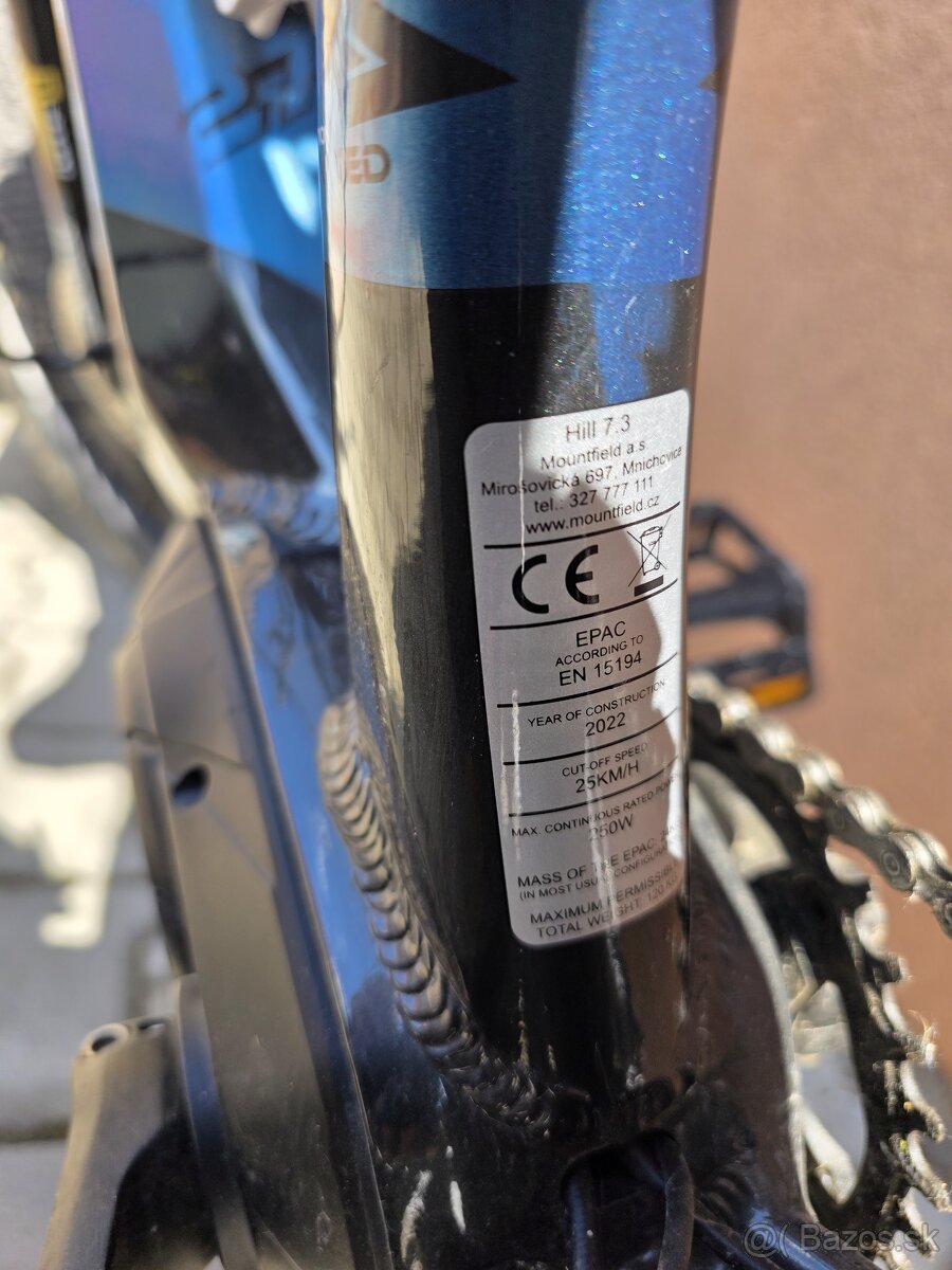 Predám Elektrický bicykel MTF HILL 7.3 - 13