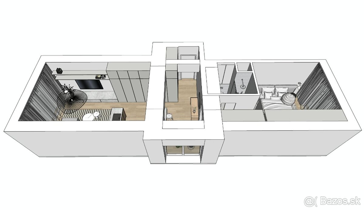 1-izbový byt Bratislava - NIVY - ul Budovateľská - 13