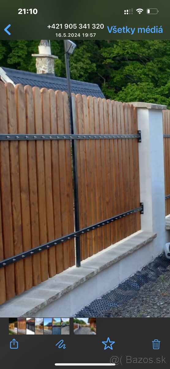 Skladom plotove dosky plotovky drevený plot - 13