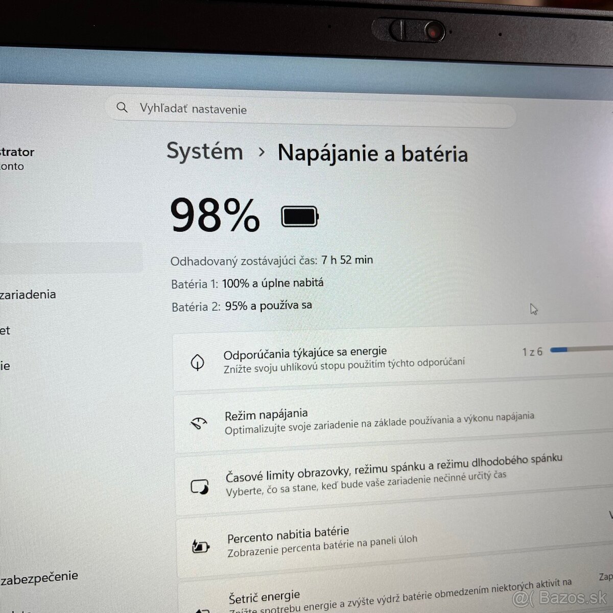 Predám Lenovo ThinkPad T580 Touch výdrž 8h - 13