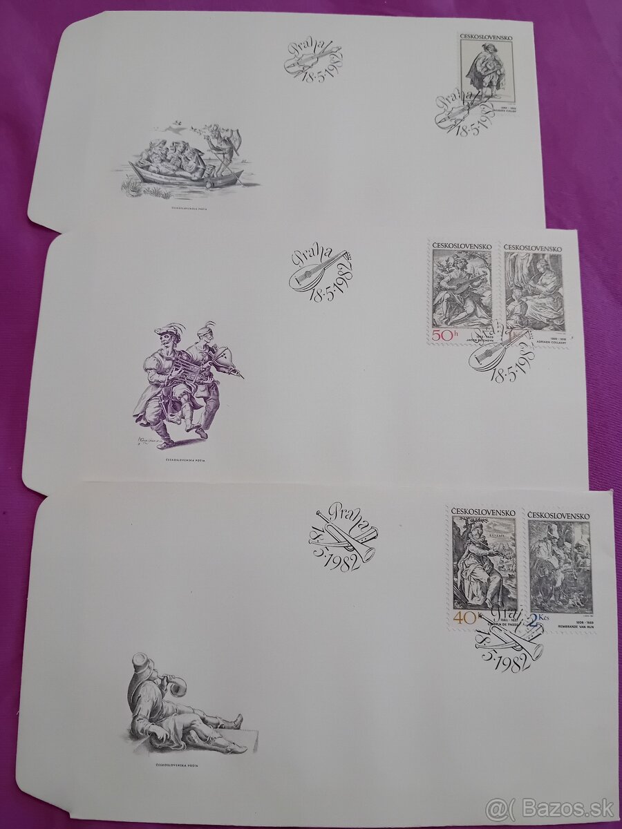 Známky FDC obalky hudba - 13