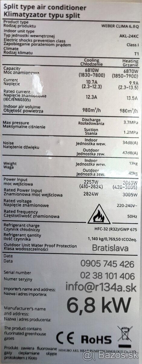 Klimatizácia NOVÁ WIFI kúriť chladiť - 13