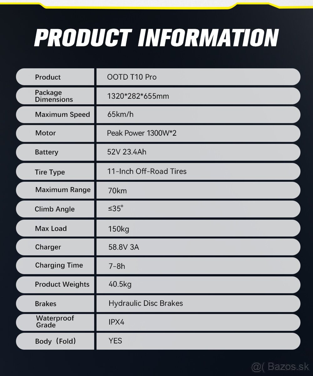 Elektrická Kolobežka OOTD 10PRO - 13