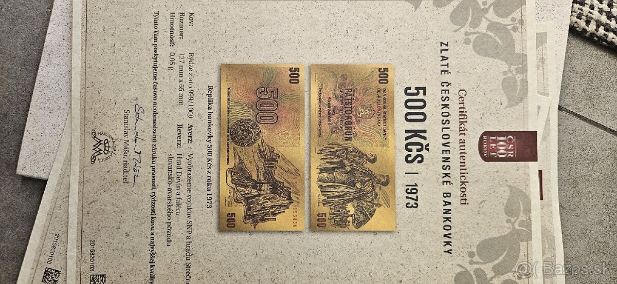 Zlate bankovy a minca - 13