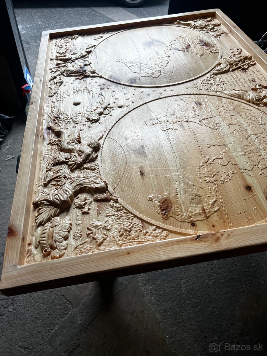 Drevený obraz – Karta sveta (mapa sveta) - 13