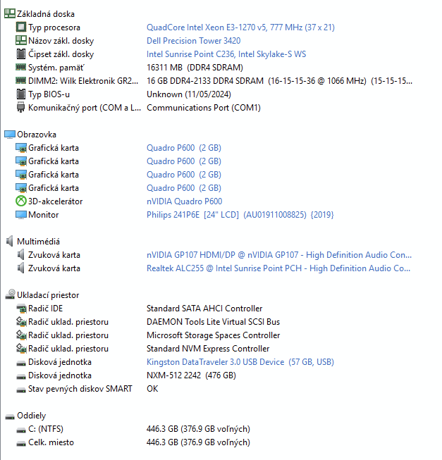 Počítač Dell Precision Tower 3420 - Xeon / Quadro - 13