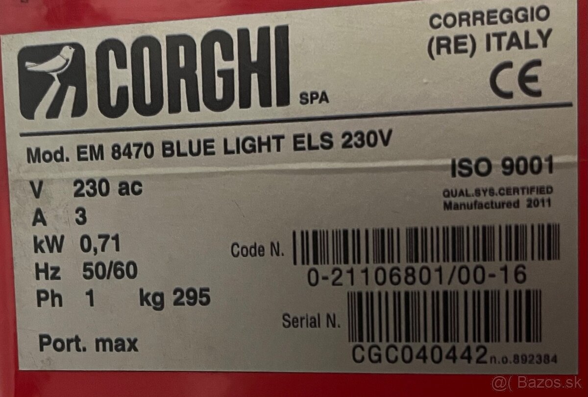 Vyvažovačka CORGHI EM 8470 Blue Light ELS - 13