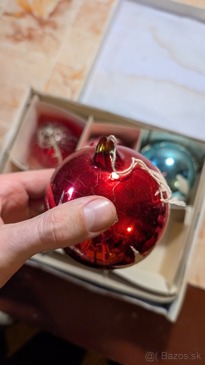 Retro vianocne ozdoby - 6 ks gul - 13