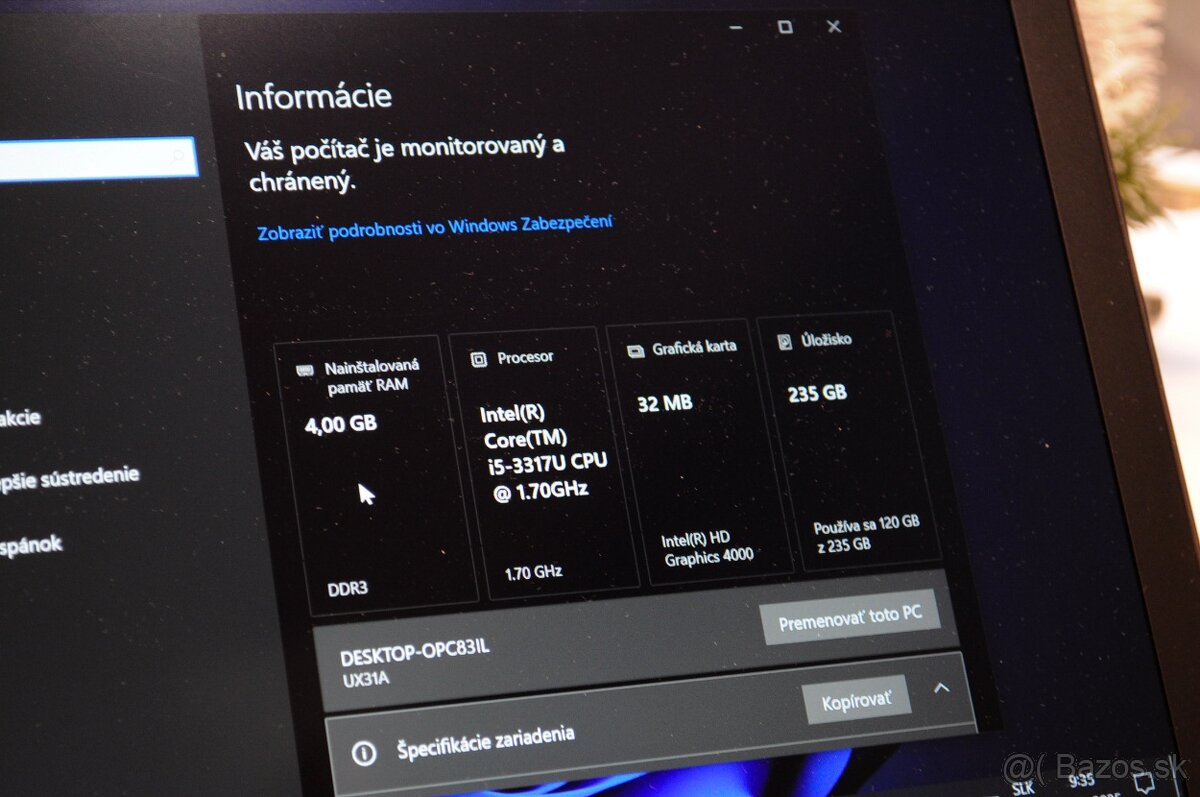 ASUS ZENBOOK UX31 PRIME (UX31A) - TOP STAV AKO NOVÝ - 13