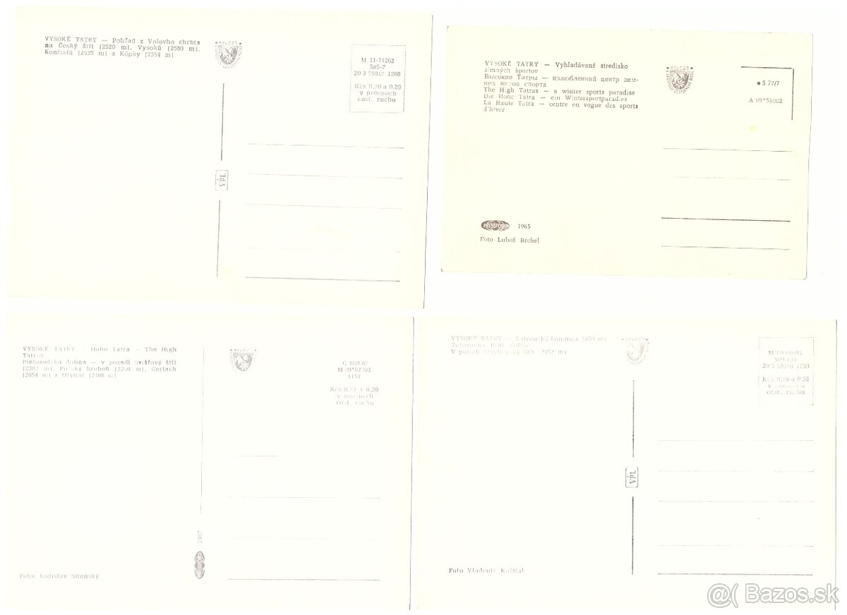 Pohľadnice Vysoké Tatry čienobiele - 13