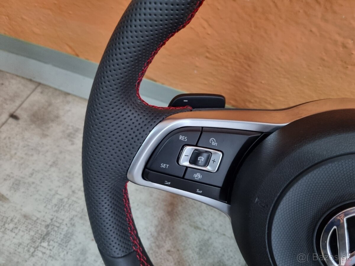 VOLANT VOLKSWAGEN R RLINE kožený ČERVENÉ PREŠÍVANIE - 13