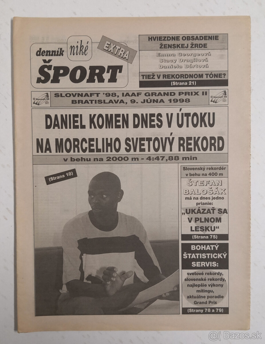 Staré noviny Denník Šport 2 - 13