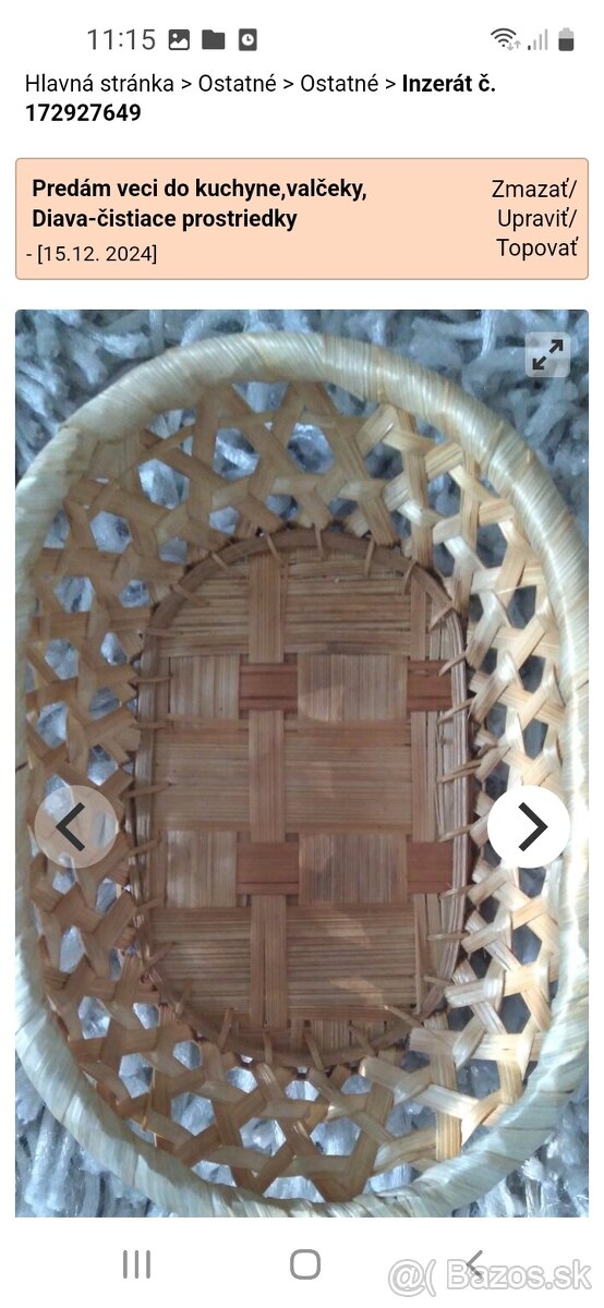 Predám košíky, vázy,misy,vykrajovačky-formičky,Vianočný hrnč - 13