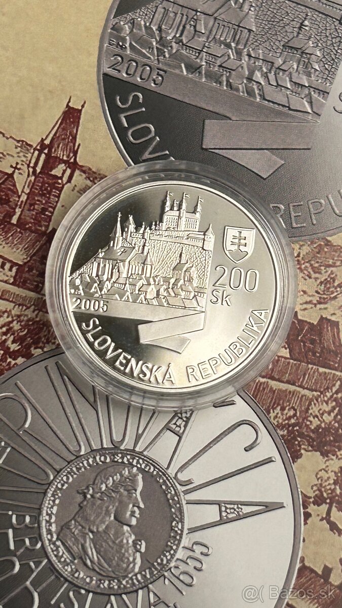 Slovenske mince proof, striebro, korunova mena. - 13