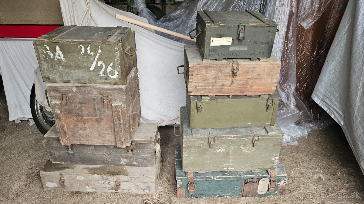 Vojenska drevena krabica bedňa 3. - 13