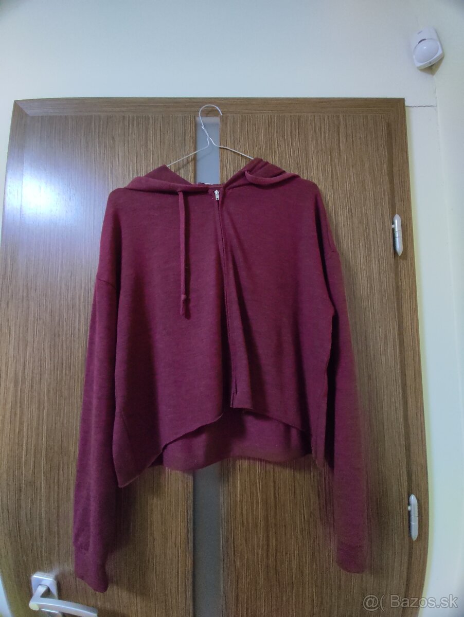 Bershka zelena mikina, bordova FB mikina Zara pulovrik a ine - 13