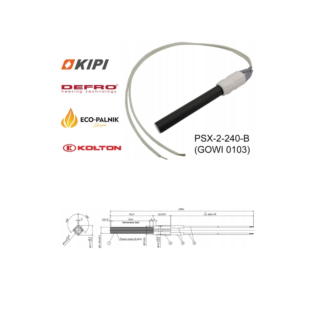 Zapaľovacie špirále (odporové zapalovače) pre peletové pece - 13