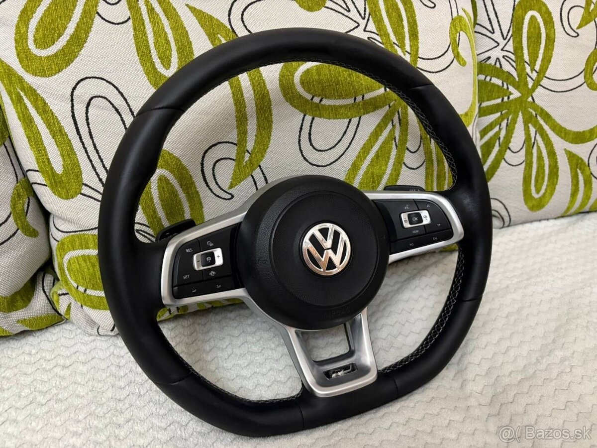 R-line VOLANT VOLKSWAGEN R RLINE kožený BIELE PREŠÍVANIE - 13