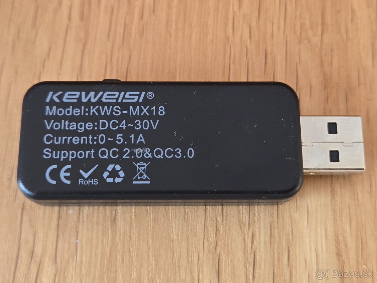 Multifunkčný USB Meter FNB-38, KWS-MX18 - V/A/W/mAh - 13