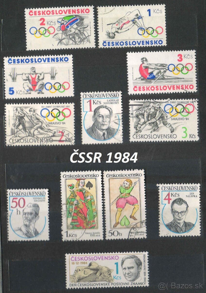 Poštové známky, filatelia: ČSSR 1974-1992 - 13