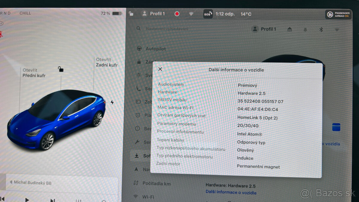 Tesla model 3, Long Range 75 kWh AWD, odpočet DPH - 13