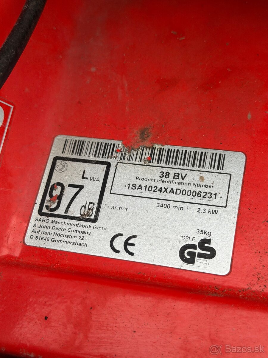 Profi Vertikutátor SABO 38-BV so zberným košom. - 13