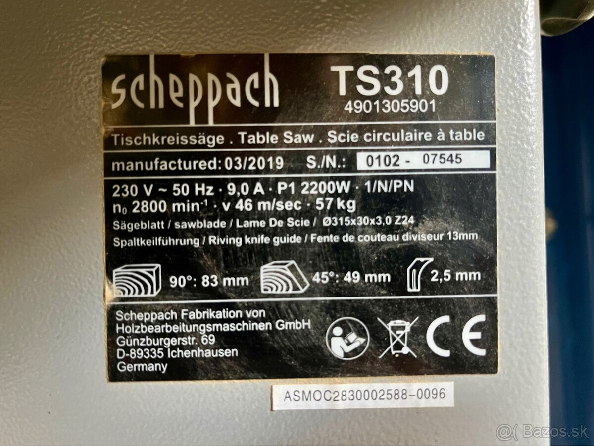 Scheppach TS 310 - 13