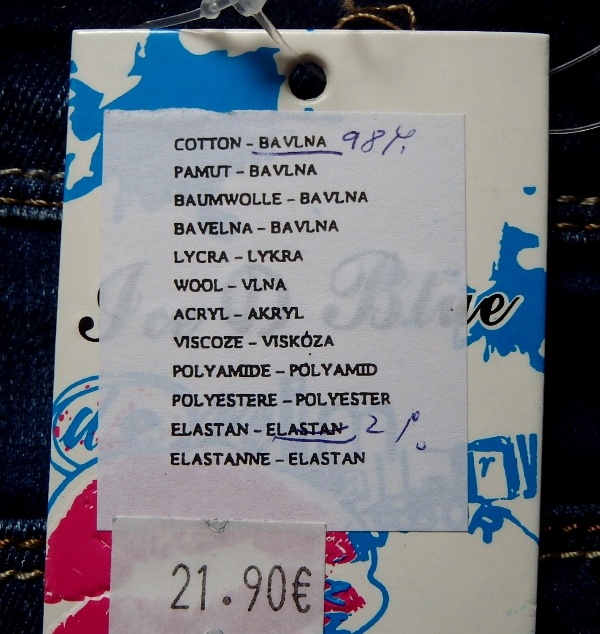 Tmavomodré rifle, v. S/M/L - 13