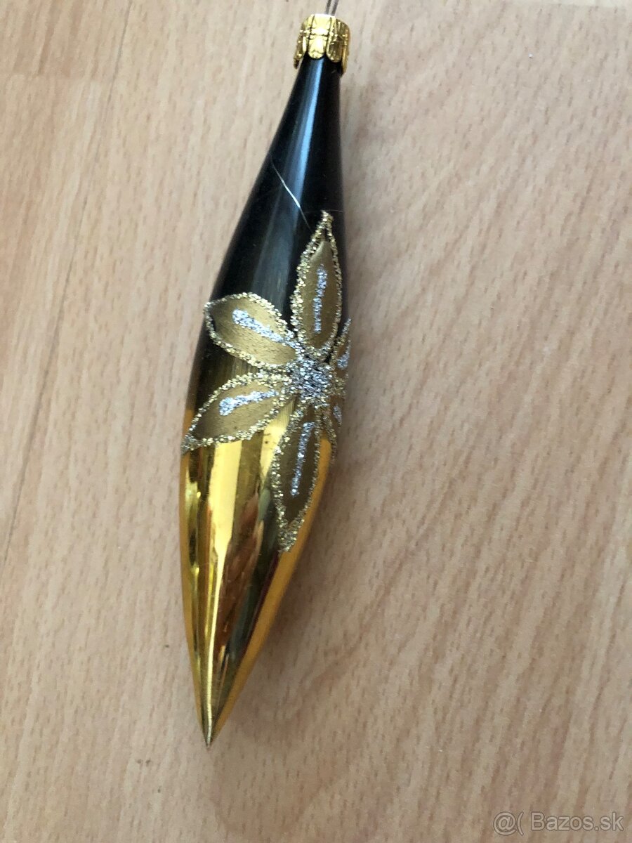 Retro vianočné ozdoby a špic na stromček - 13