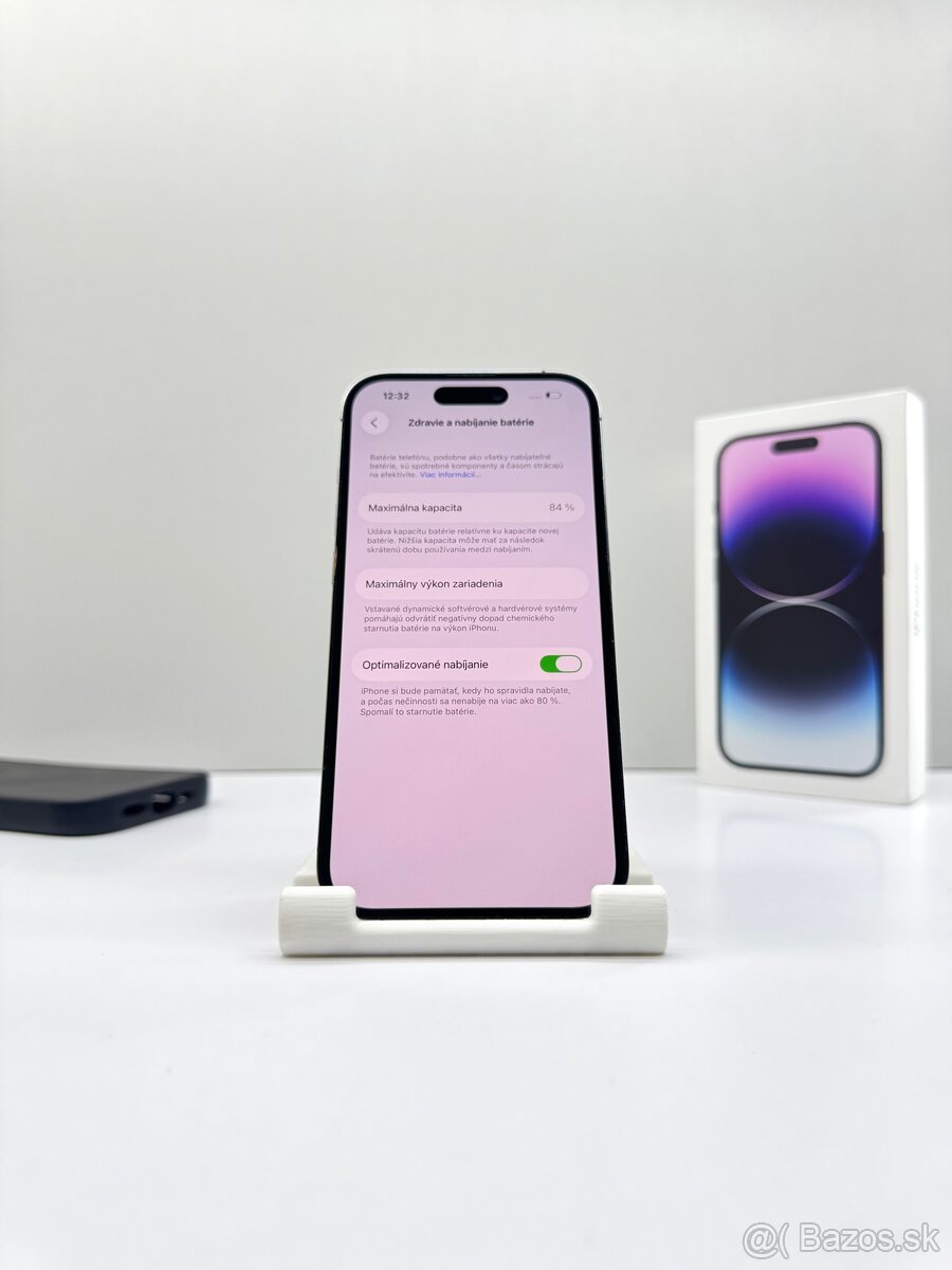 iPhone 14 PRO 256GB DEEP PURPLE TOP STAV+PRÍSLUŠENSTVO - 13