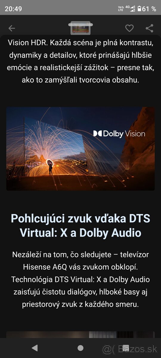 Predám nový 75" tv Hisense - 13